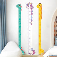 180cm Whimsical Animal Growth Chart Wall Decals: Unicorn, Dino, Giraffe Height Stickers for Nursery & Kids Room Decor Quick Pick Grocers
