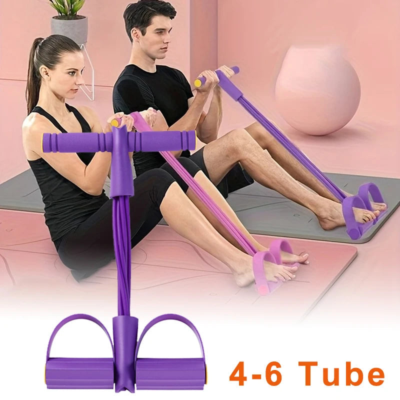 4-Level Resistance Band Tensioner with Non-Slip Handles - Home Fitness Equipment for Abdominal Muscle Training Yoga Abdominal Quick Pick Grocers