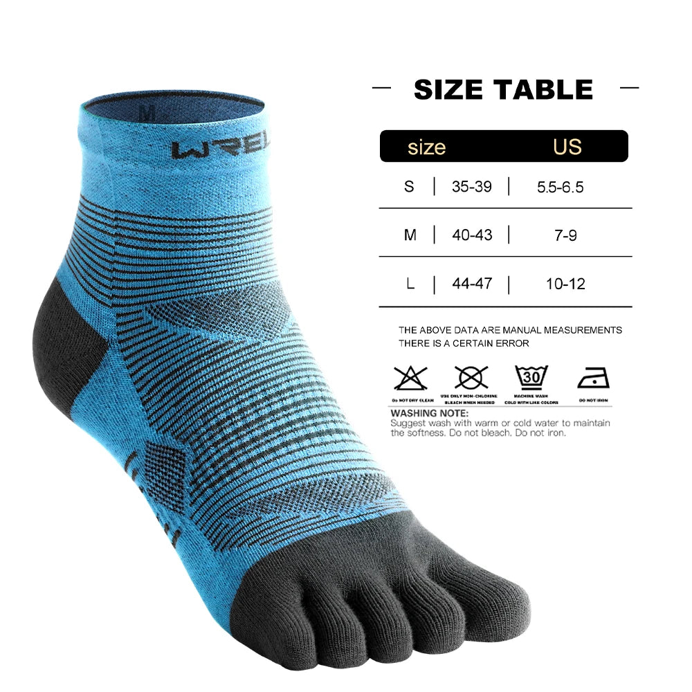 WRELS Coolmax Sports Socks Comfy Elastic Shock-proof Breathable Run Knitted Socks High Performance Athletic Five Toe Socks Quick Pick Grocers