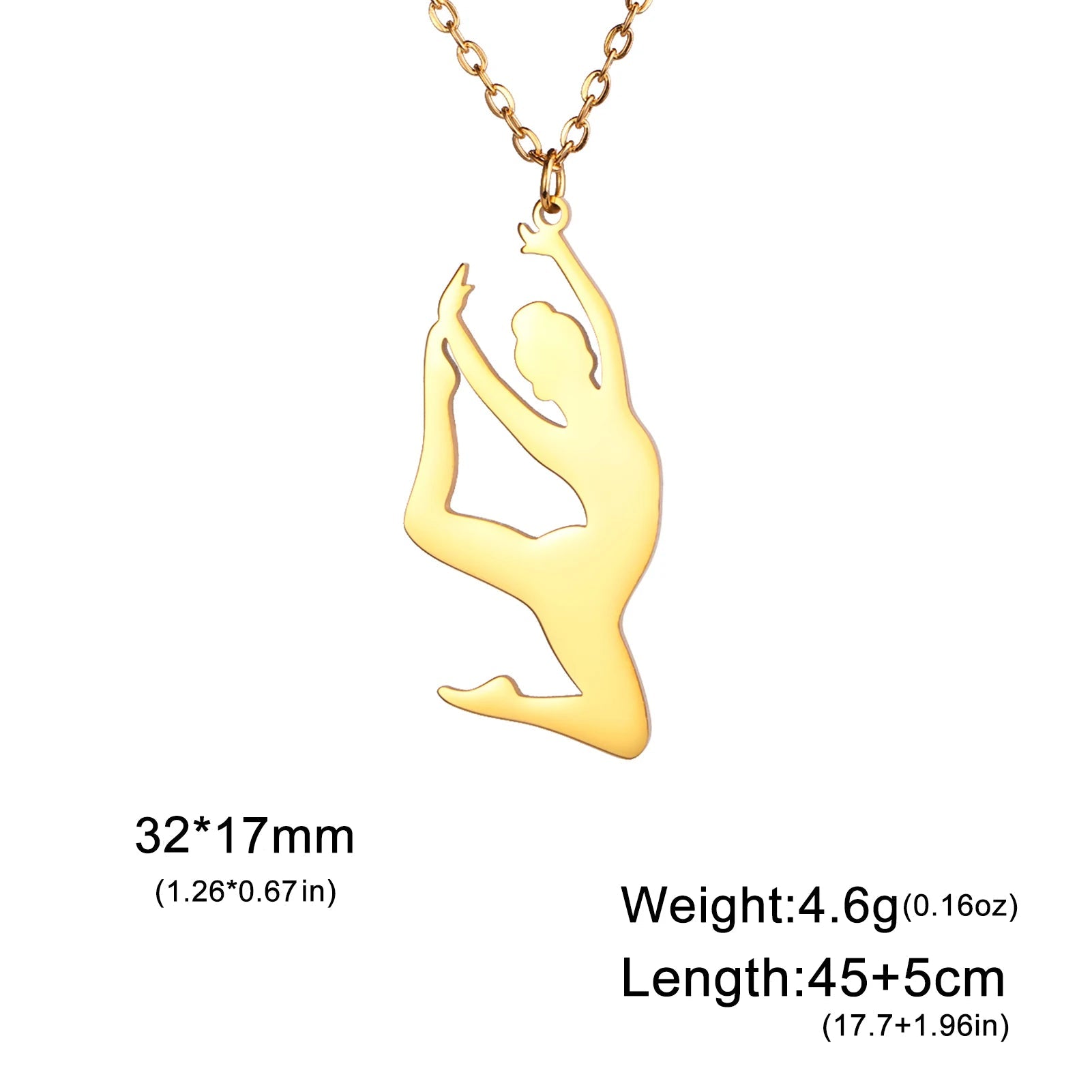 Rhythmic Gymnastics Necklace Women Trend 2025 Gymnast Stainless Steel Jewelry BFF Dancer Girl Sport Accessories Mother Day Gift Quick Pick Grocers