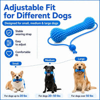 Dual-Action Canine Dental Prop, Dog Dental Chew Toy for Teeth Cleaning Brushing, Reusable Dental Chews for Dogs Quick Pick Grocers