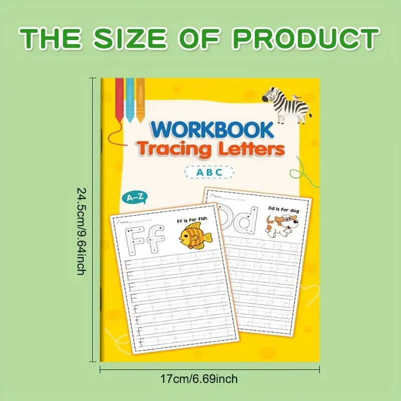32-Page A-Z Alphabet Practice Book - Interactive Alphabet Learning and Creative Coloring Activities, Develop Writing Skills, Back-To-School Supplies, Easter and Christmas Gifts, Preschool Children, Alphabet Learning Book, Pre Quick Pick Grocers