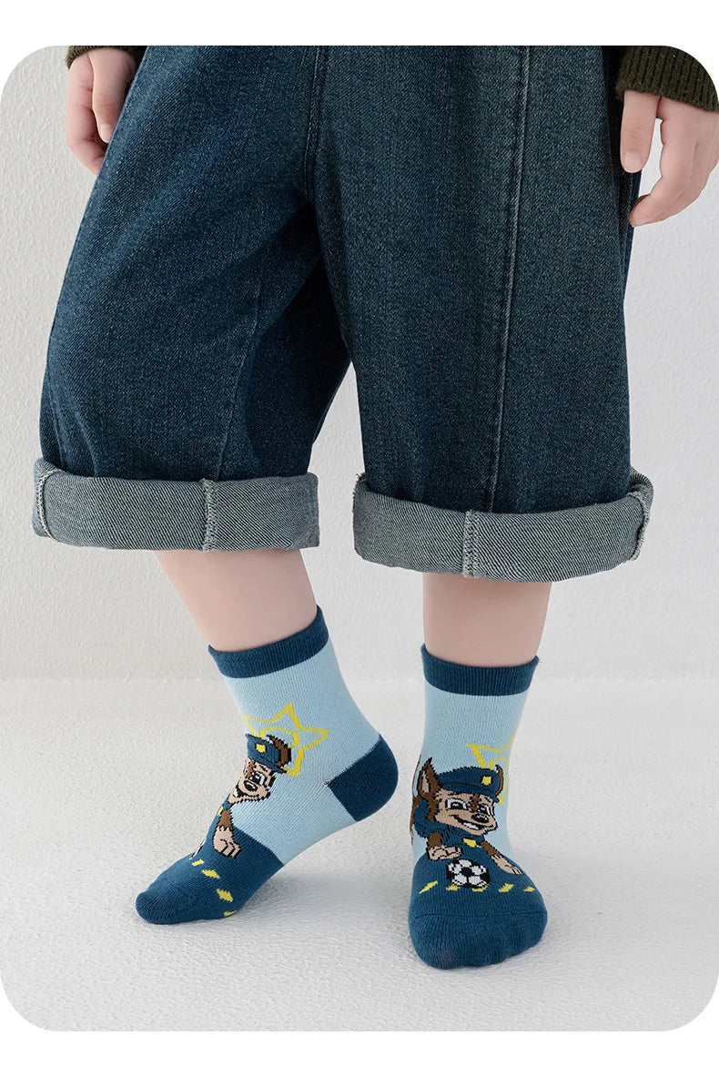 5 Pairs Paw Patrol Kids Socks Cotton Boys Cute Cartoon Socks for Children Baby Casual Socks Spring and Summer Boys Socks Quick Pick Grocers