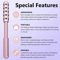 24 Germanium Face Massage Beauty Acupoint Roller Stick Wholesale Beauty Roller Tool Face Gua Sha Massager Women Skin Care Beauty Purest Peak