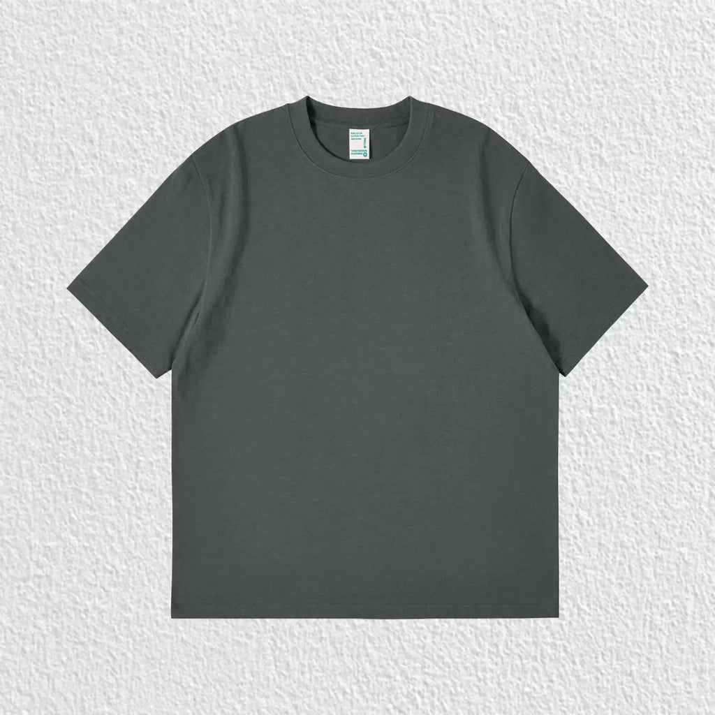 Pure White 260g Heavy T-shirt Men's Summer Pure Cotton Short-sleeved New Men's and Women's Streetwear Quick Pick Grocers
