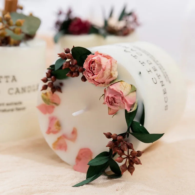 10cm Soy Wax Scented Candle Romantic Pillar Candle Home Fragrance Decor Wedding Holiday Gift Body Relax Stress Relief Candles Econic Blanks