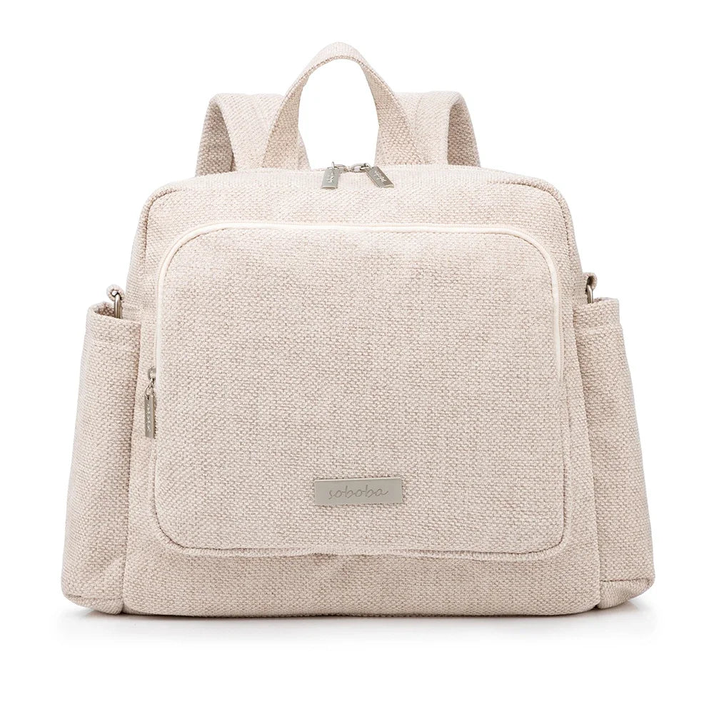 Soboba 2023 New Diaper Bags for Mother Waterproof Large Capacity Solid Polyester Diaper Backpacks Travel Bag for Newborn Baby Purest Peak