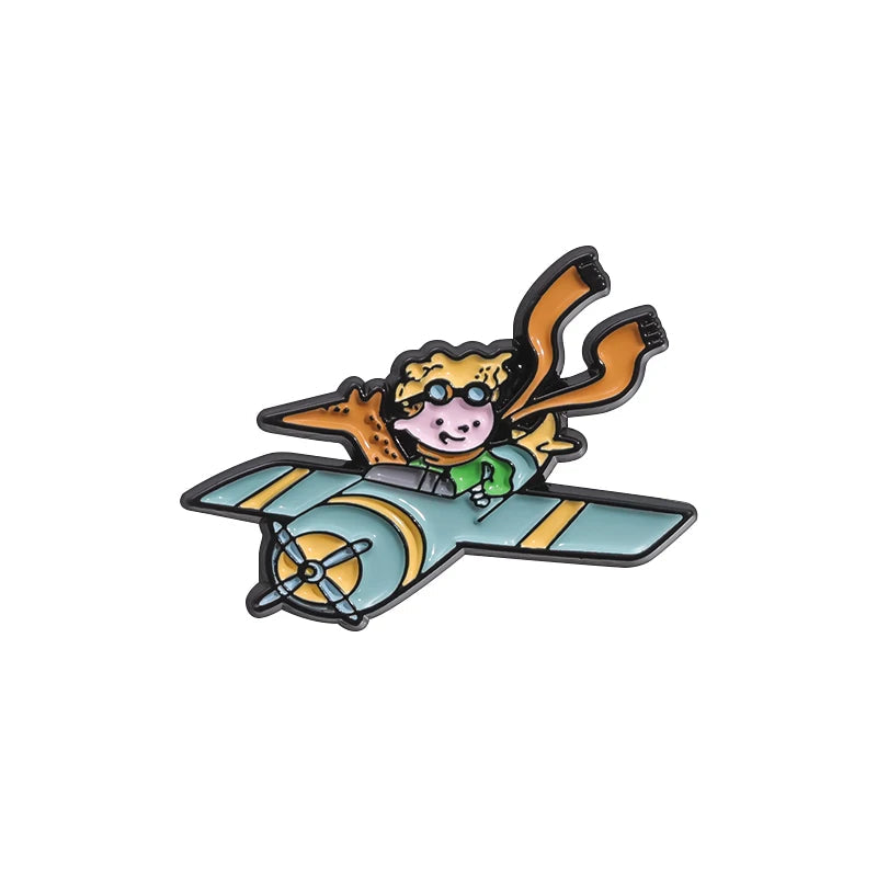 Cartoon Boy Fox Rose Enamel Pins Moon Star Whale Paper Boat Brooch Lapel Hat Bag Badge Jewelry Accessories Gift for Kids Friends Quick Pick Grocers