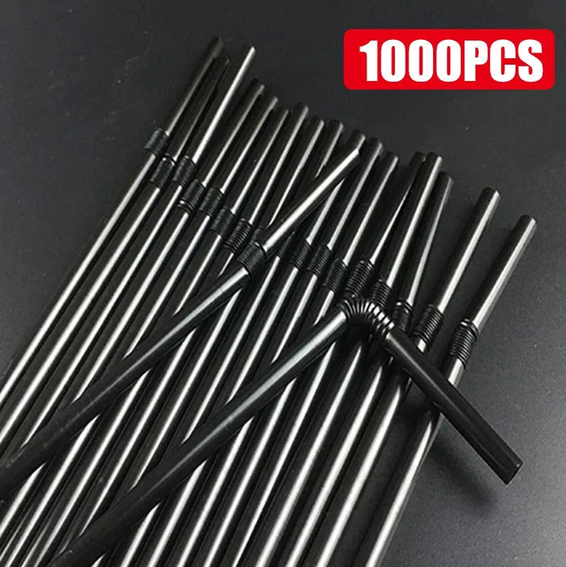 50-1000Pcs Multicolor Drinking Straws rietjes Milk Tea Bar Party Wedding Kitchen Home Accessories Beverage Black Straw Wholesale Econic Blanks