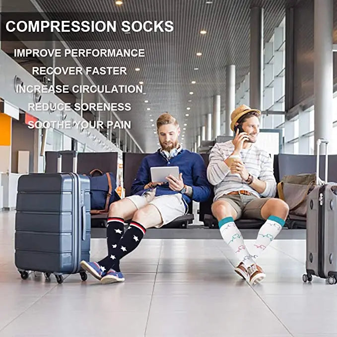 Compression Socks Varicose Veins Men's And Women's Sports Socks Football 20-30 Mmhg Elastic Anti Fatigue Pain Relief Wholesale Quick Pick Grocers