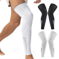 1 Pair Sports Leg Sleeves, Full Leg Compression Sleeve for Men and Women, Long Knee Sleeve with Anti-slip Silicone Strips Quick Pick Grocers