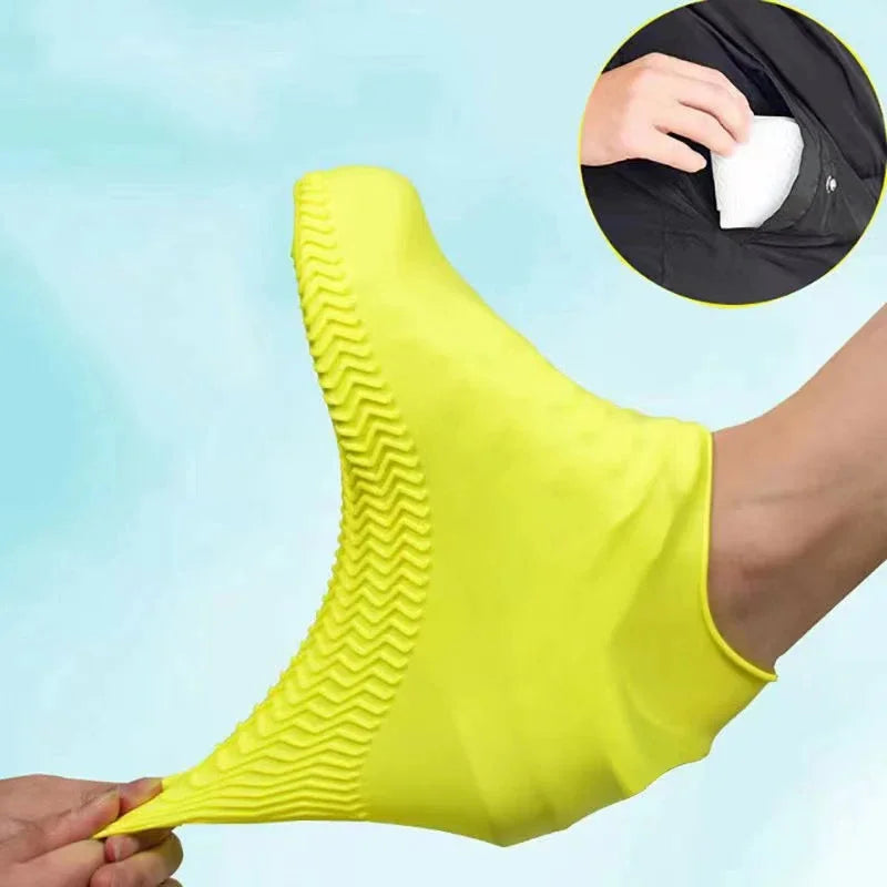 1 Pair Rubber Rain Boot Overshoes For Outdoor Use, Silicone Waterproof Shoe Covers, Rainy Day Shoe Cover, Reusable Non-Slip Rain Econic Blanks