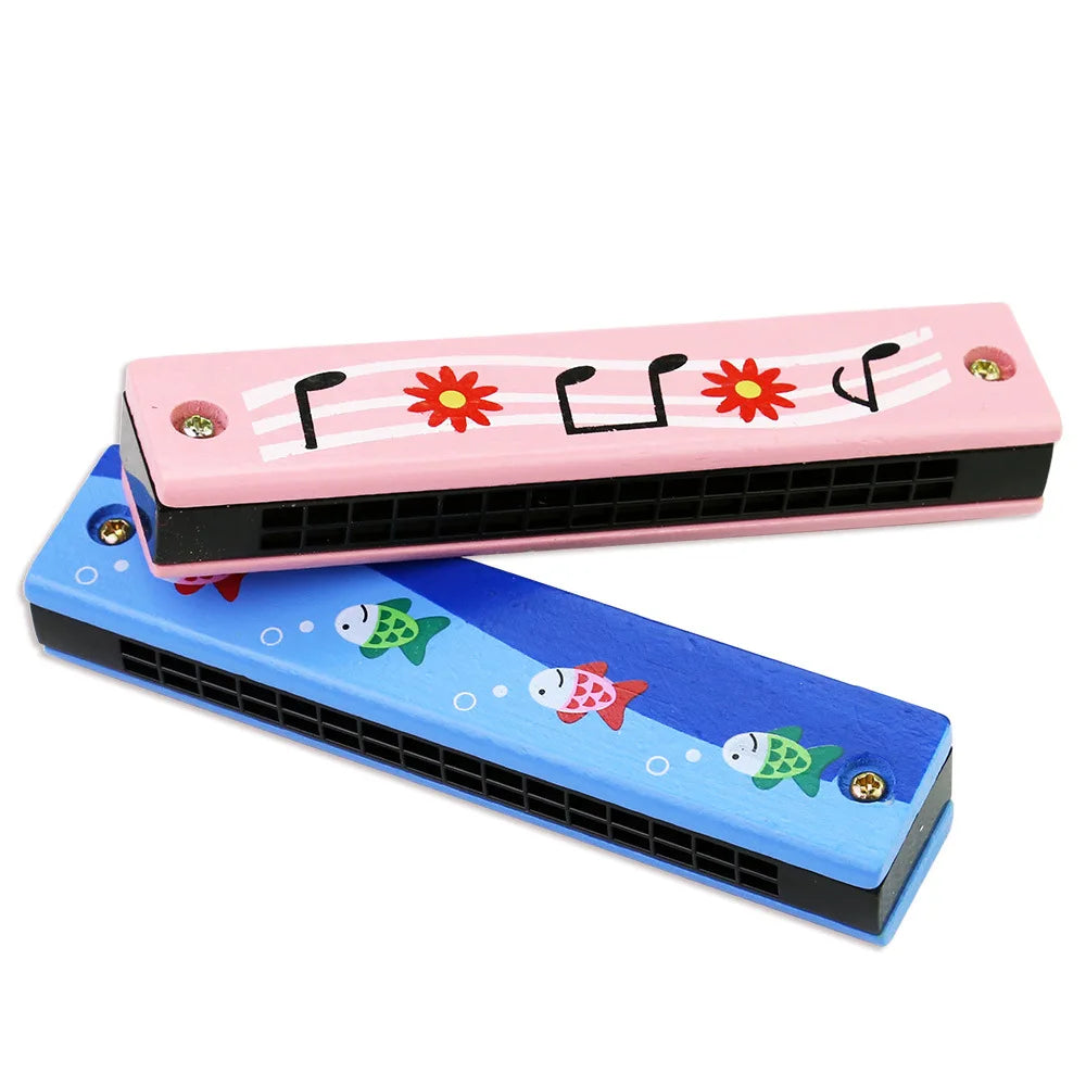 1pc/2/4pcs Children Wooden Harmonica Musical Instrument Toys Music Teaching Aids Puzzle Early Education Kindergarten Beginners Econic Blanks