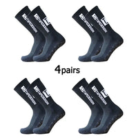 4Pairs/Lot 2024 New ANTI SLIP Tapedesign Football Socks Mid Calf Non-Slip Soccer Sport Cycling Sports Mens Sock EU38-45 Quick Pick Grocers