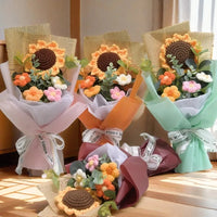 Artificial Flower Crochet Bouquet Eternal Flower Handmade Graduation Bouquet Mothers Day Birthday Gift Anniversary Quick Pick Grocers