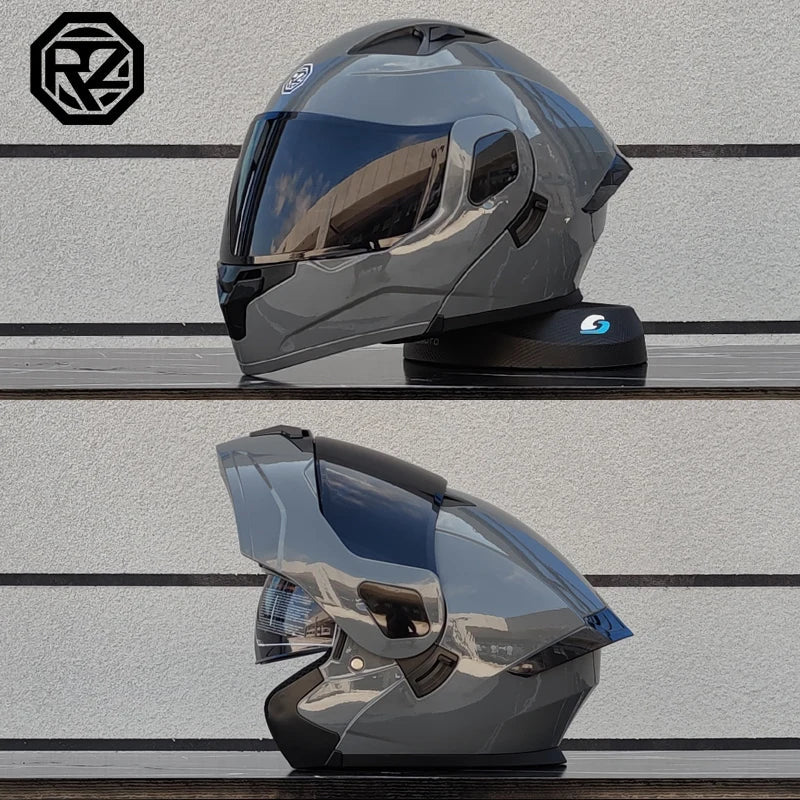 ORZ Personalised Motorcycle Full Face Helmet Men Women Fashion Dual Lens Helmets Motocross Racing Modular Flip Up Casco Moto Quick Pick Grocers