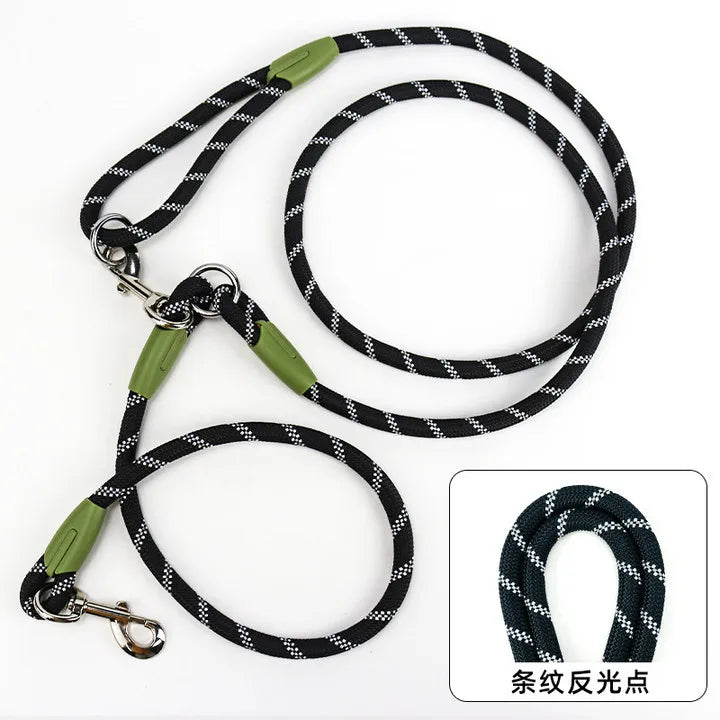 Reflective Nylon Leashes Pet Dogs Chain Traction Rope Leads for Running Dog Walking Free Hands Rope Chain for Small Large Dogs Quick Pick Grocers
