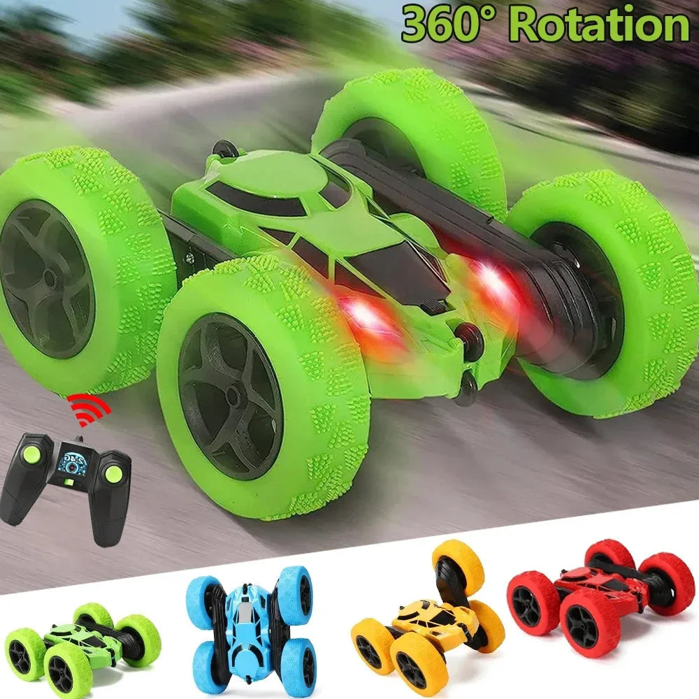 Rc Stunt Car Kids Double Sided Flip Remote Control Cars 2.4G High Speed 360° Rotation Drift Auto Toys Gifts for Boy Girl Econic Blanks