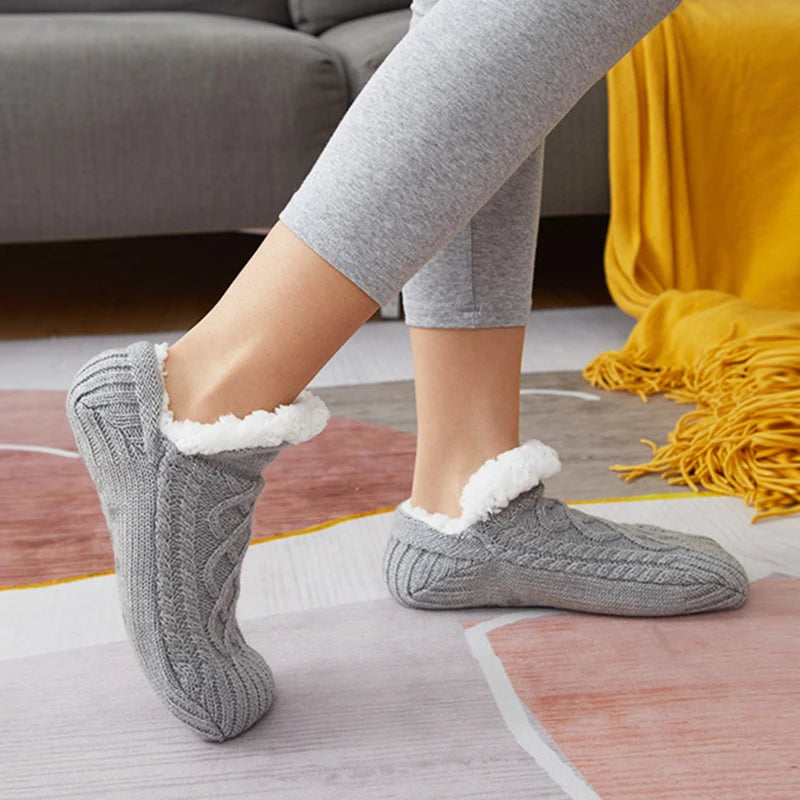 Thermal Mens Slipper Socks Winter Warm Short Cotton Thickened Home Sleeping Soft Non Slip Grip Fuzzy Floor Sock Fluffy Male Purest Peak