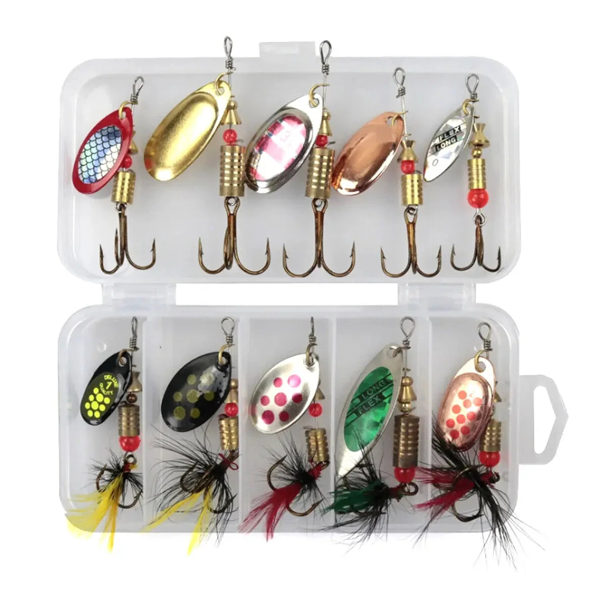 Metal Spoon Spinner Lure 2 to 8g 3.5g 10pcs/Lot Spoonbait Crankbaits Fishing Wobblers For Pike Crochet Set Bait Tackles Econic Blanks