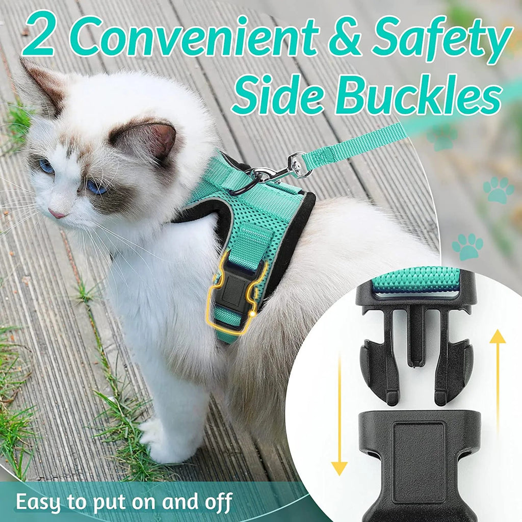 Cat Harness and Leash for Walking, Escape Proof Soft Adjustable Vest Harnesses for Cats, EasyControl Econic Blanks
