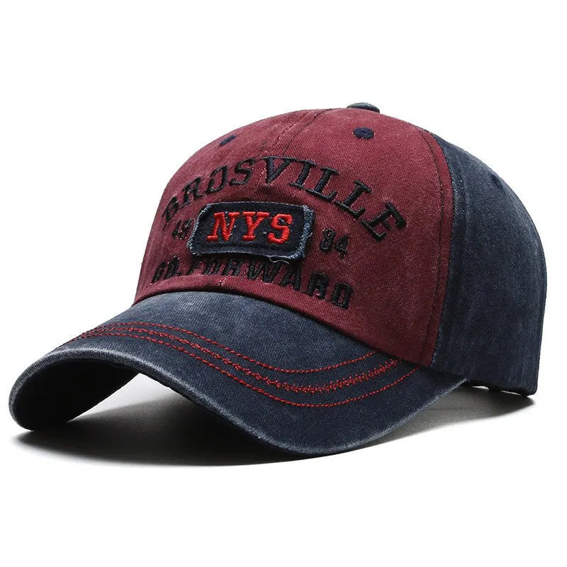 Four Seasons Men's Baseball Cap Casual Wash Embroidered Cap Curved Brim Bowler Sun Hat Official Website Quick Pick Grocers