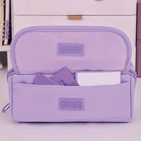 Large Capacity Pencil Case Organizer - Multi-Compartment Desktop Storage for School & Office Supplies ( Pink/Purple/Black) Quick Pick Grocers