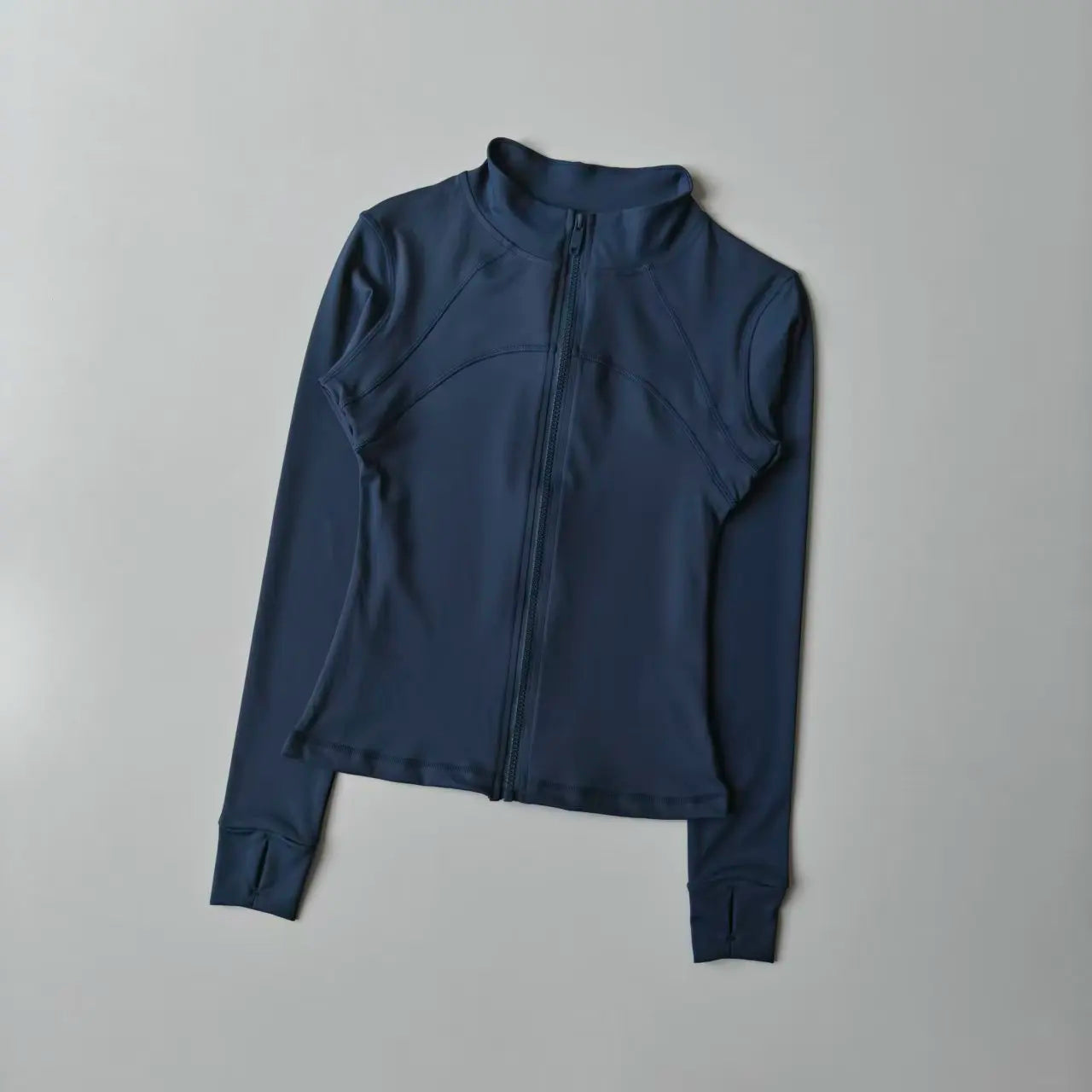 Outdoor Sports Long Sleeved Women Slim Yoga Clothes Quick Dry Zipper Cardigan Stand Up Collar Jacket Running Fitness Jacket Top Quick Pick Grocers