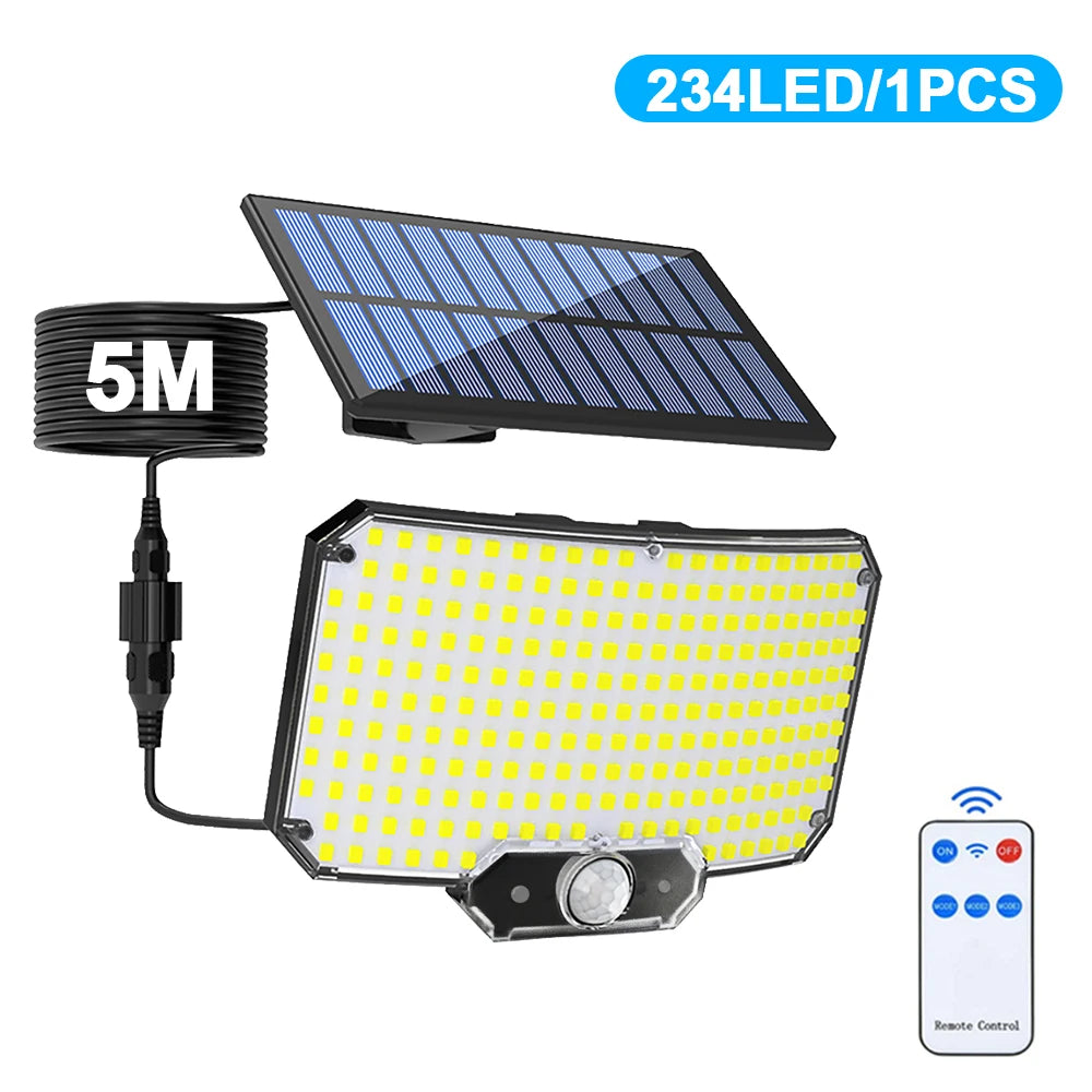 234/318/348 LED Solar Lights 3 Working Modes Super Bright Motion Sensor Outdoor IP65 Waterproof Flood Wall Security Lights Yard Econic Blanks