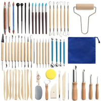Pottery Clay Sculpting Tools Kit 8-61 Pcs/Set, Ceramic Wax Clays Carving Tools for Art Craft Pottery Sculpting Modeling Tool Set Econic Blanks