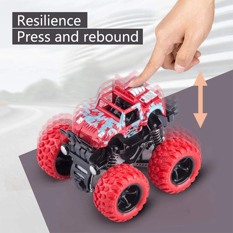 Pull Back Toy Car  Inertial Rotation Car Four-wheel Drive Off-road Vehicle SUV Racing Power Car Children's Toy CarGift Quick Pick Grocers