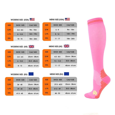 1/3 Pairs Dropship Compression Socks Varicose Veins 20-30 Mmhg Men Women Socks For Running Cycling,Football Soccer Stockings Quick Pick Grocers