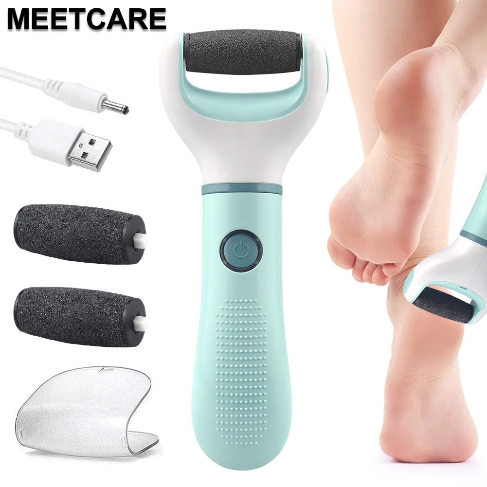 Electric Foot Grinder Auto Wireless Remove Dead Skin Calluses Cracks Hard Cracked skin Pedicure Tool Waterproof Foot Cleaner Econic Blanks