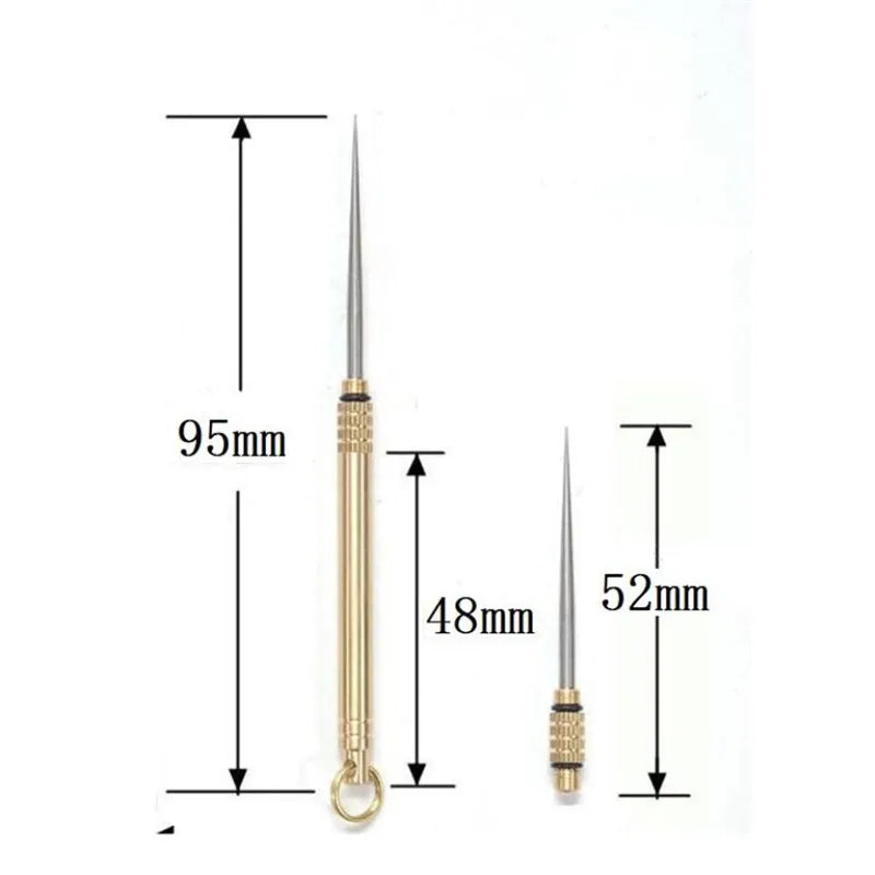Titanium & Brass Toothpick, Portable Toothpick Bottle with Fruit Fork, Multifunctional Camping Tool, Stronger Than Dental Floss Econic Blanks