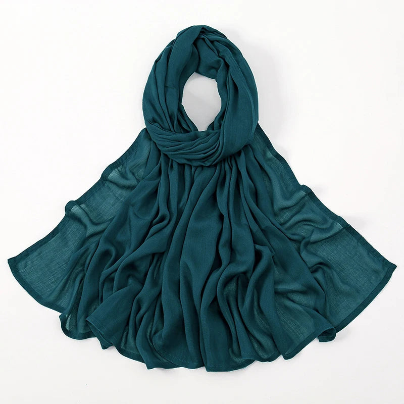 Fashion Modal Hijab Rayon Cotton Shawls Muslim Hijabs For Women Plain Scarf Big Size Headscarf Islamic Turban Headband 190*85cm Quick Pick Grocers