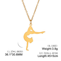 Rhythmic Gymnastics Necklace Women Trend 2025 Gymnast Stainless Steel Jewelry BFF Dancer Girl Sport Accessories Mother Day Gift Quick Pick Grocers