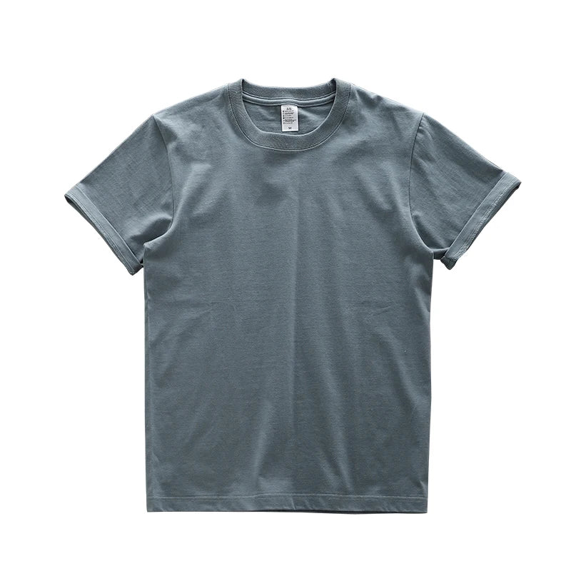 Dukeen 280gsm Oversized Heavy T-Shirt for Men Summer Short Sleeve Tee Cotton Solid Color Top Casual T Shirts One Piece Quick Pick Grocers