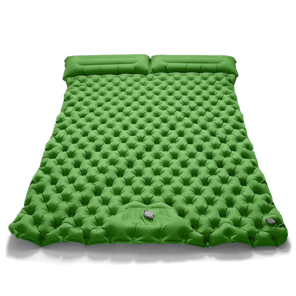 Outdoor Camping Double Inflatable Mattress Extra Wide Sleeping Pad Ultralight Folding Bed Sleeping Mat Car Travel Mat Econic Blanks