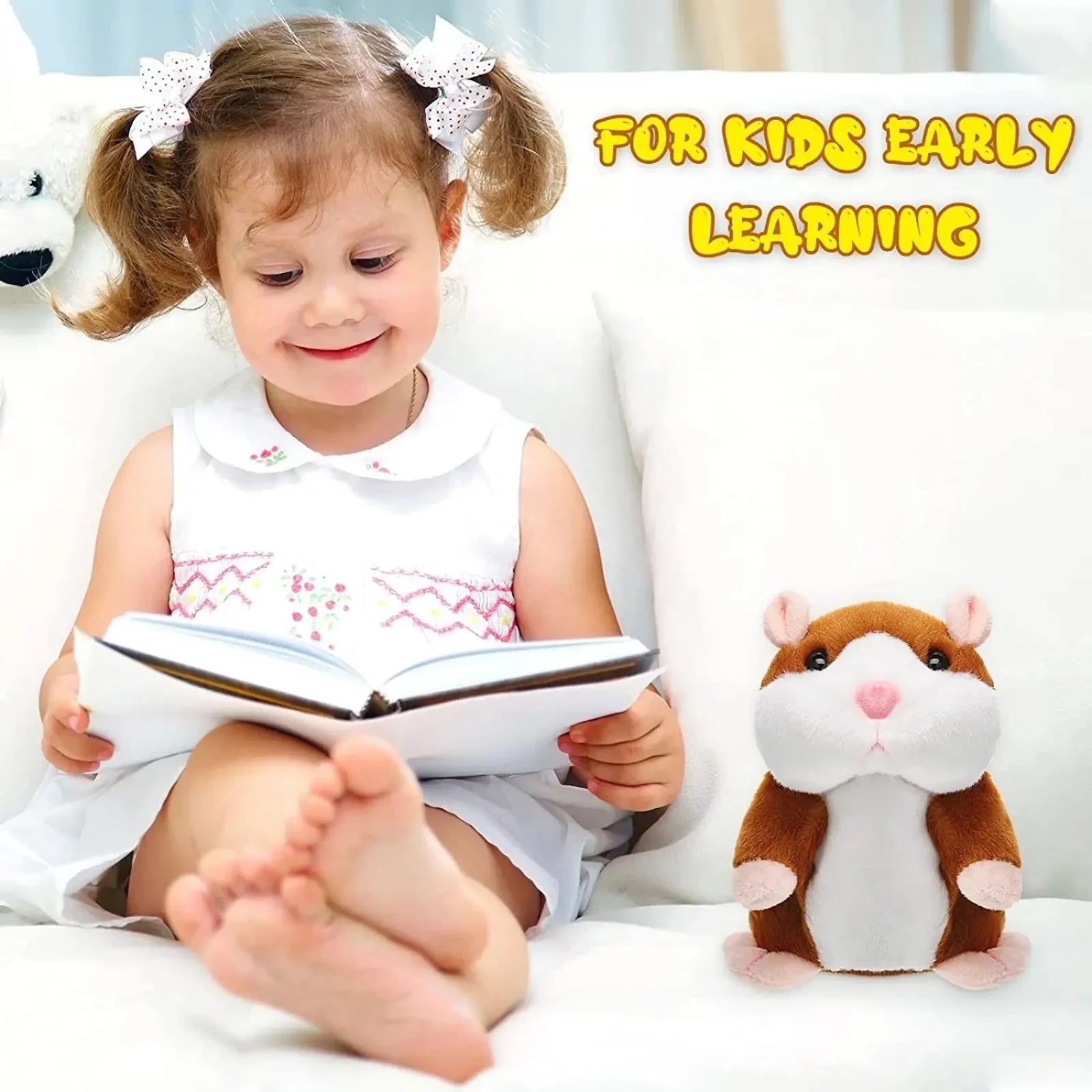 Learn To Imitate Talking Little Hamster Animal Plush Funny Toy Talking Nod Hamster Doll Soothing Crying Baby Toy Kids Gift Quick Pick Grocers