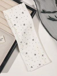 1/2Pcs Black White Star Headbands for Women Girls Yoga Workout No Slip Soft Hair Accessories Head Wraps Fashion Hairbands Quick Pick Grocers