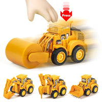 Engineering Vehicle Model Press Sliding Car Excavator Bulldozer Children Educational Construction Vehicle Toy Kids Boy Gift Quick Pick Grocers