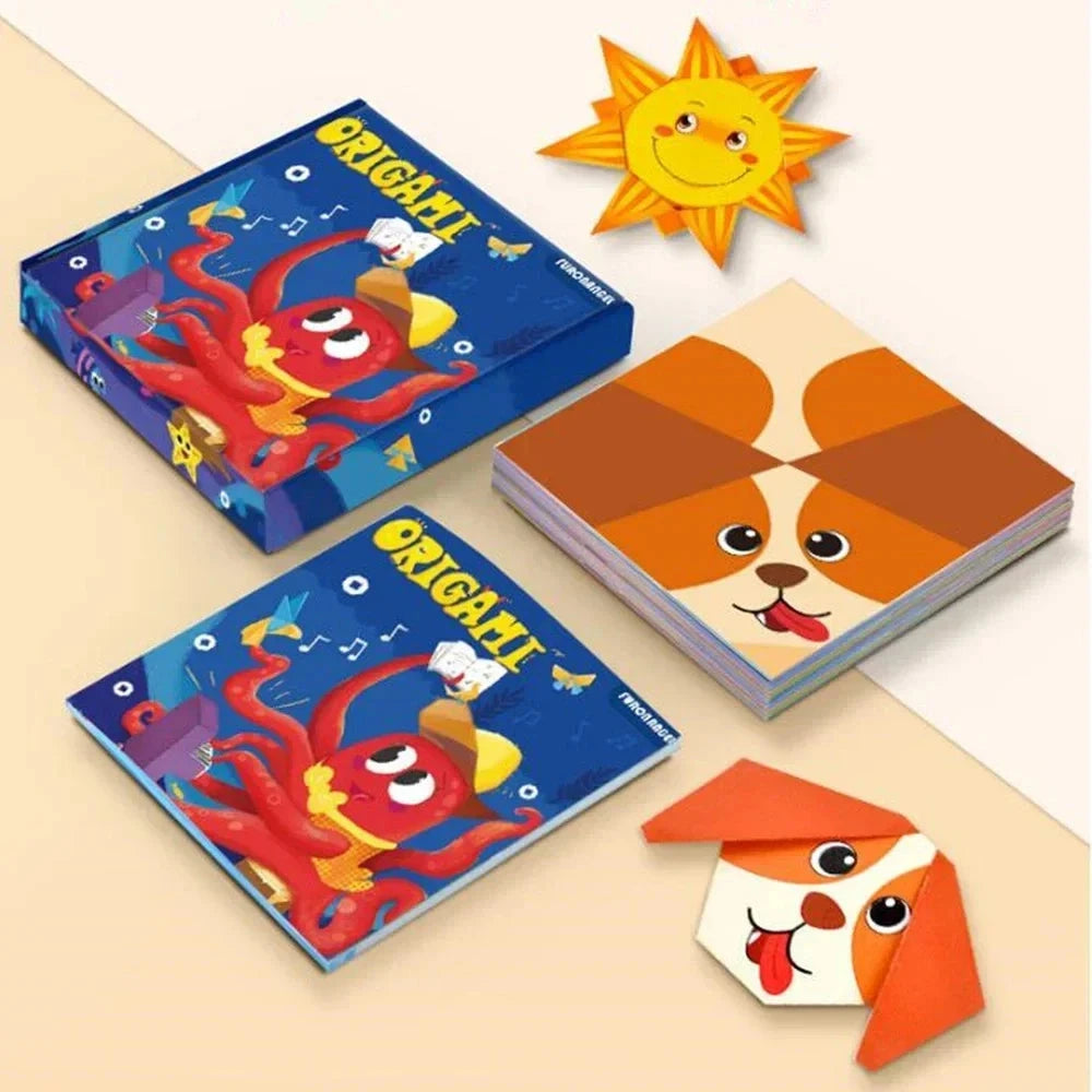 Baby Craft Toys Cartoon Animal Origami Paper Cutting Book Kids Paper Cut Puzzle Early Learning Educational Toys Gifts Econic Blanks