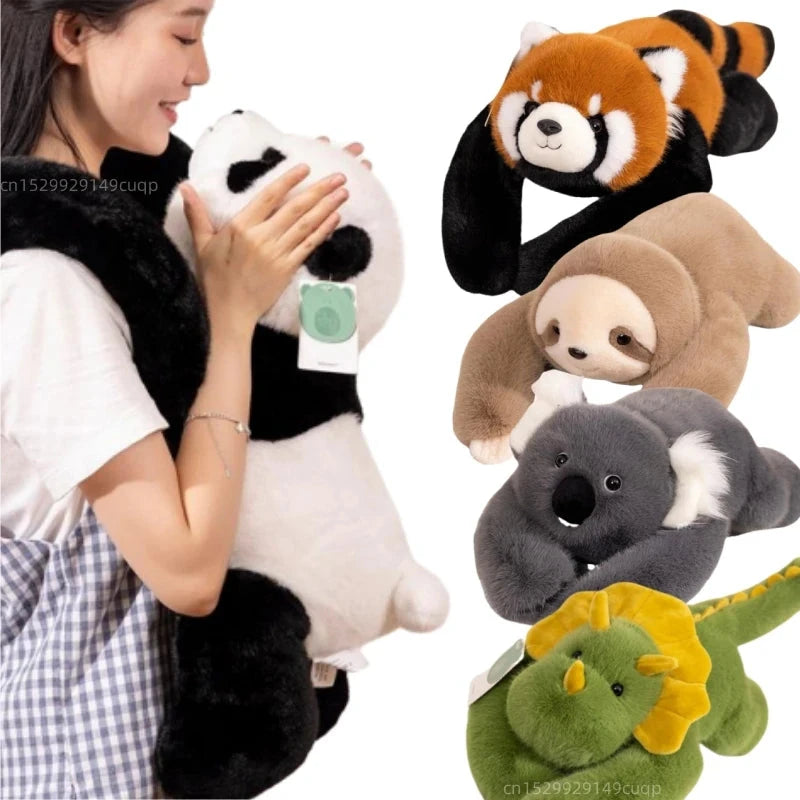 30-65cmKawaii High Quality Forest Animal Plush Doll Pillow Soft Long-arm Raccoon Dinosaur Sloth Panda Koala Plush Toy Home Decor Econic Blanks