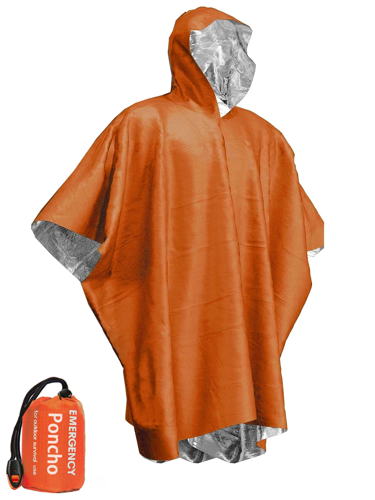 Emergency Waterproof Raincoat Aluminum Film Disposable Poncho Warm Thermal Rainwear Blankets Survival Tools Camping Equipment Quick Pick Grocers