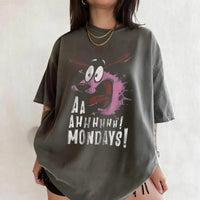 Vintage Courage The Cowardly Dog Cartoon Print Short Sleeve T-Shirt Retro Unisex Graphic Tee 90s Nostalgia Summer Streetwear Tee Quick Pick Grocers