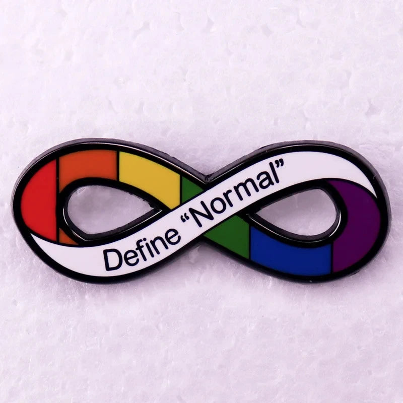 Rainbow LGBT Encourage Letters Metal Enamel Badge Gay Lesbian Asexual Transgender Adaptive Lapel Pin Jewelry Gifts Accessories Quick Pick Grocers