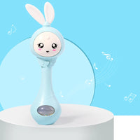 Music and Shine Rattle Toys Rabbit Intelligent Baby Rattles Smart Bunny Smarty Media Smart Shake Newborn Early Educational Toy Purest Peak