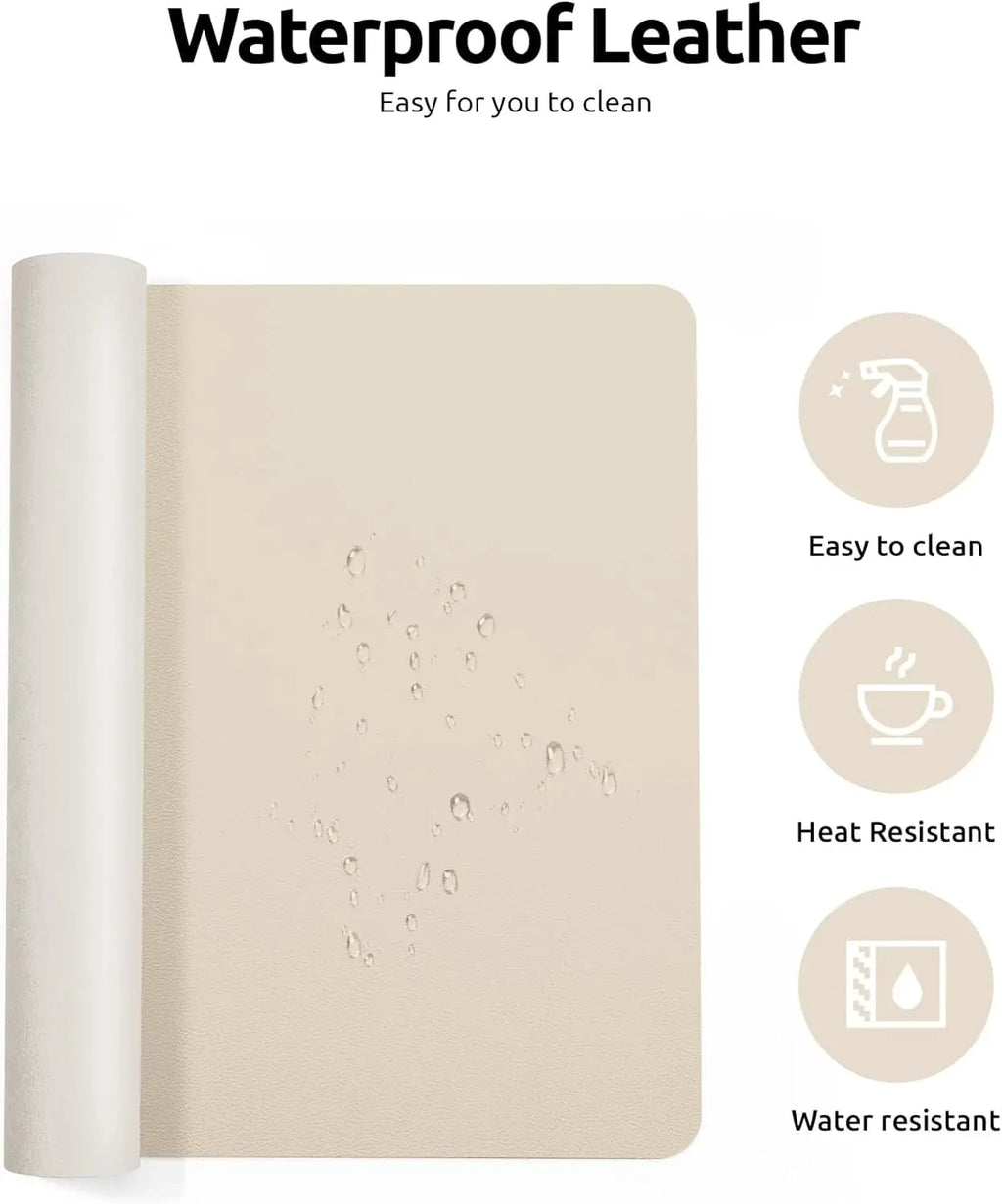 Large Mouse Pad,Office Desk Mat, Leather Desk Pad Protector, Non-Slip PU Leather Desk Blotter, Laptop Desk Pad Quick Pick Grocers