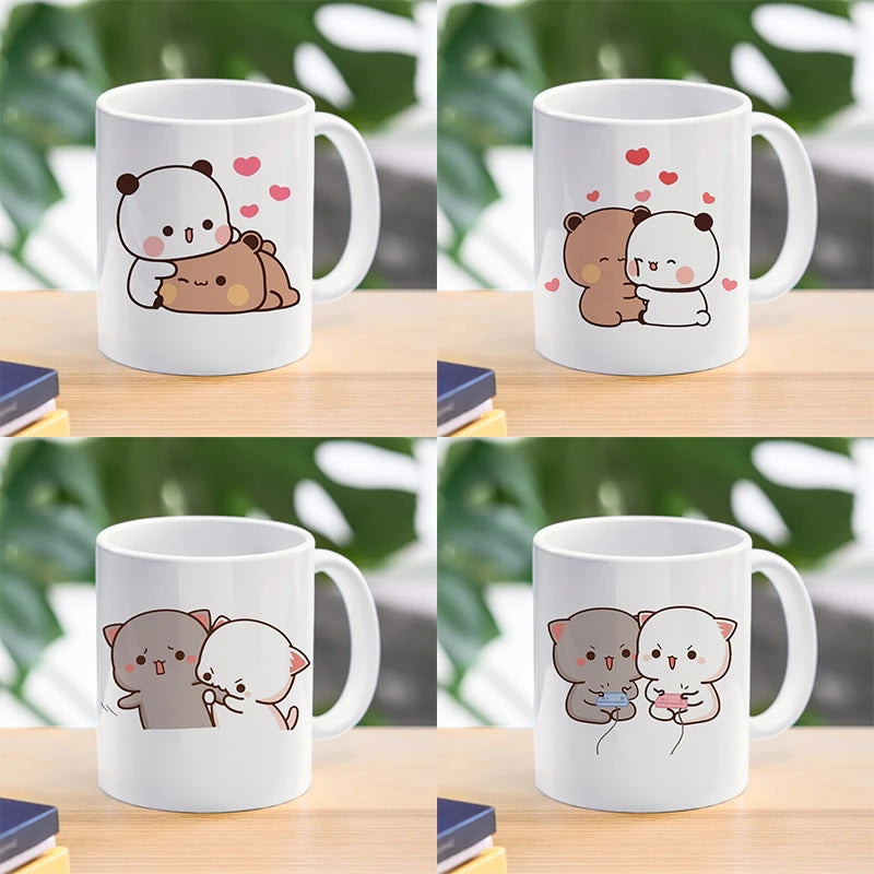 Panda Bear Bubu Dudu Coffee Milk Cup Mocha Cat Panda Bear Couple Christmas Mug Kawaii Cups Original Mugs Free Shipping Drinkware Quick Pick Grocers
