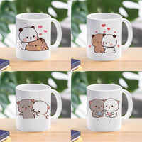 Panda Bear Bubu Dudu Coffee Milk Cup Mocha Cat Panda Bear Couple Christmas Mug Kawaii Cups Original Mugs Free Shipping Drinkware Quick Pick Grocers